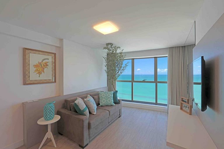 Flat Alto Luxo Com Vista do Mar
