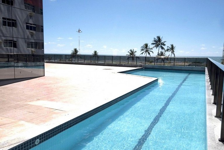 Flat Luxo Com Varanda Vista Mar