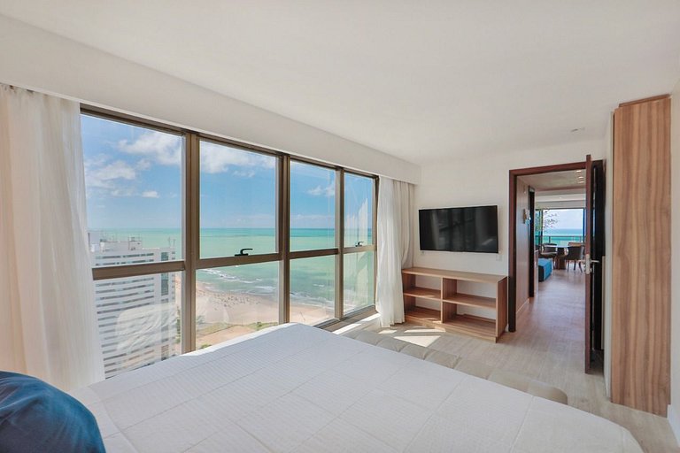 Premium Com Varanda Vista Panorâmica Do Mar 24° Andar