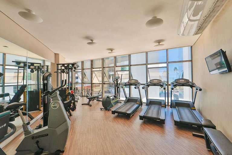 Flat Luxo Com Varanda Vista Mar
