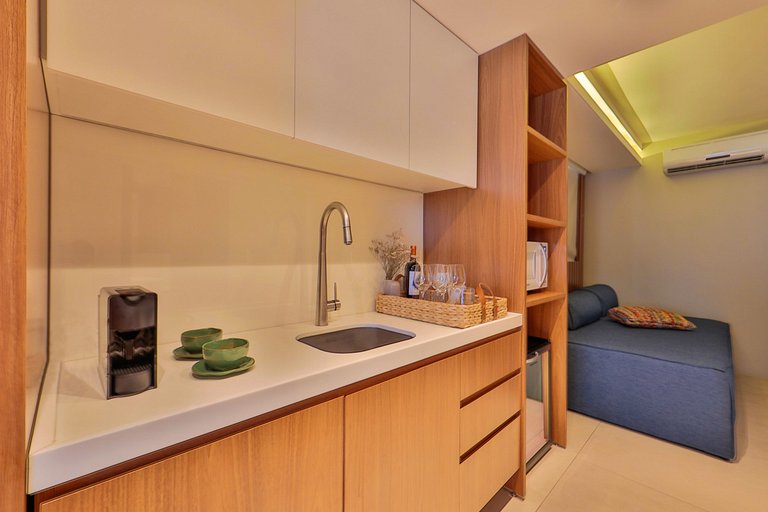 Flat Luxo Com Varanda Vista Mar