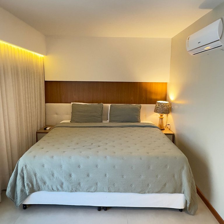 Confortável suíte com dois ambientes